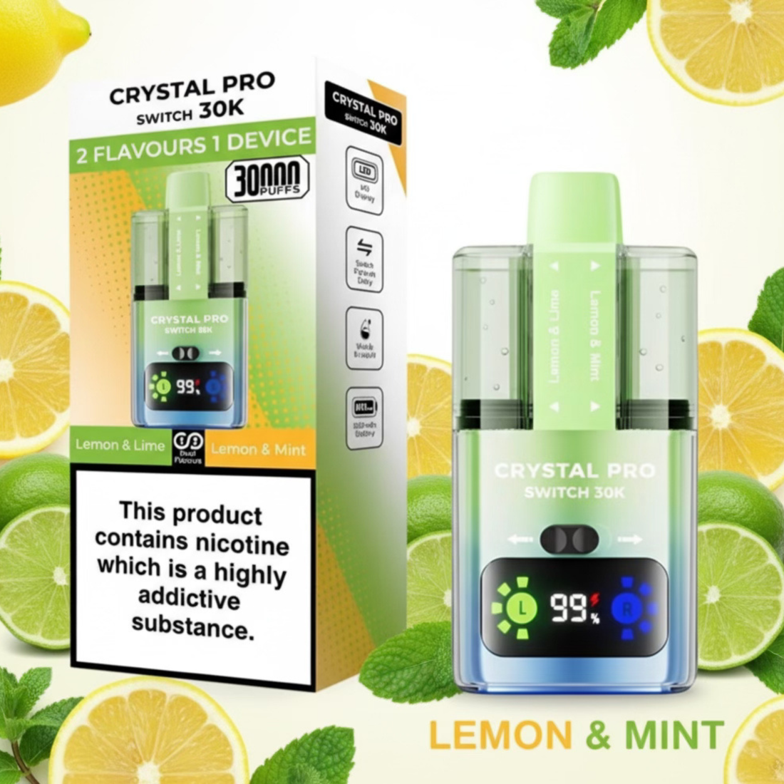 Crystal Pro Switch 30k Prefilled Replacement Pods -Pack of 5