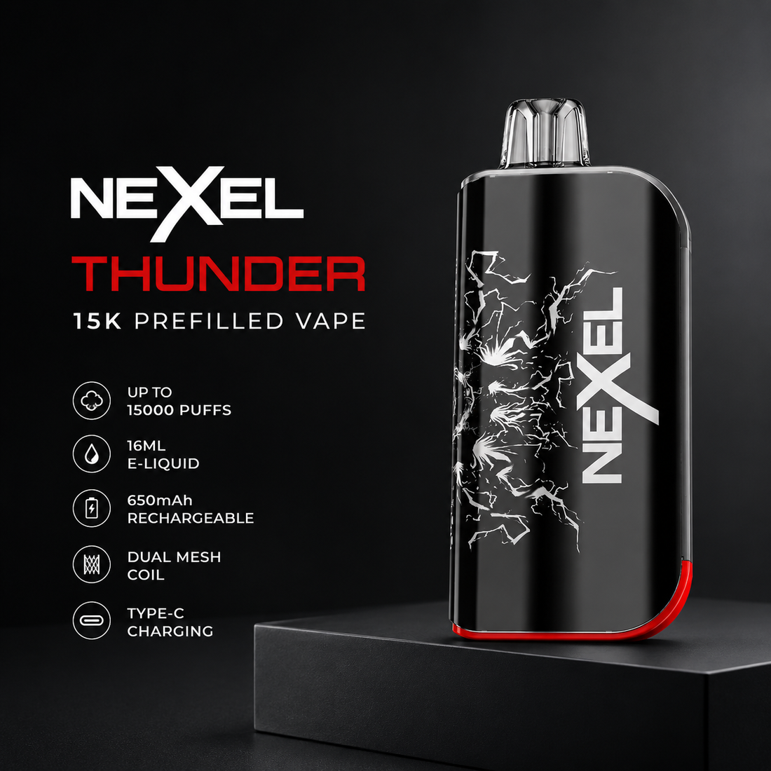 Nexel Thunder 15K Prefilled Pod vape kit (Single)