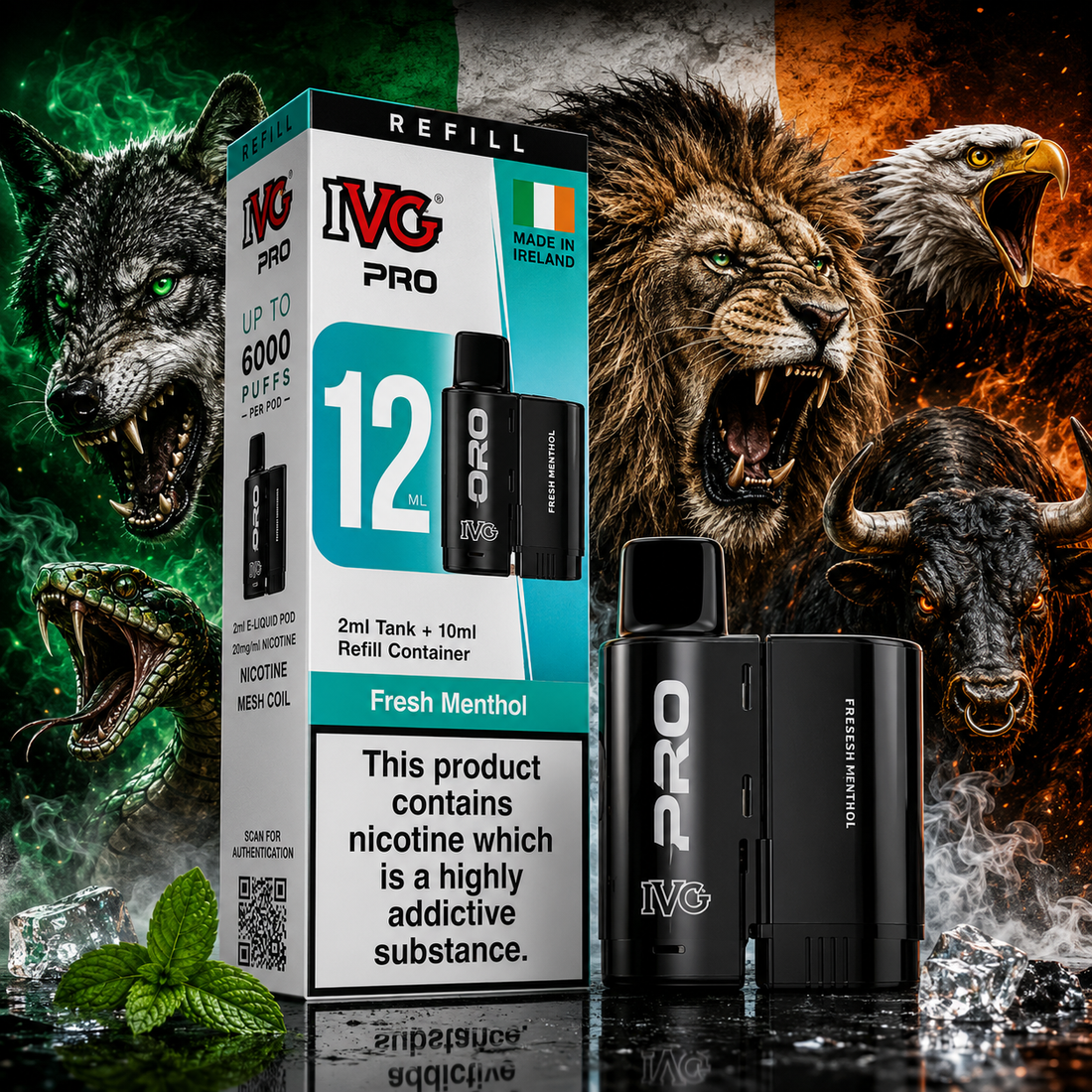 IVG Pro 12 Prefilled replacement Pods (SINGLE)