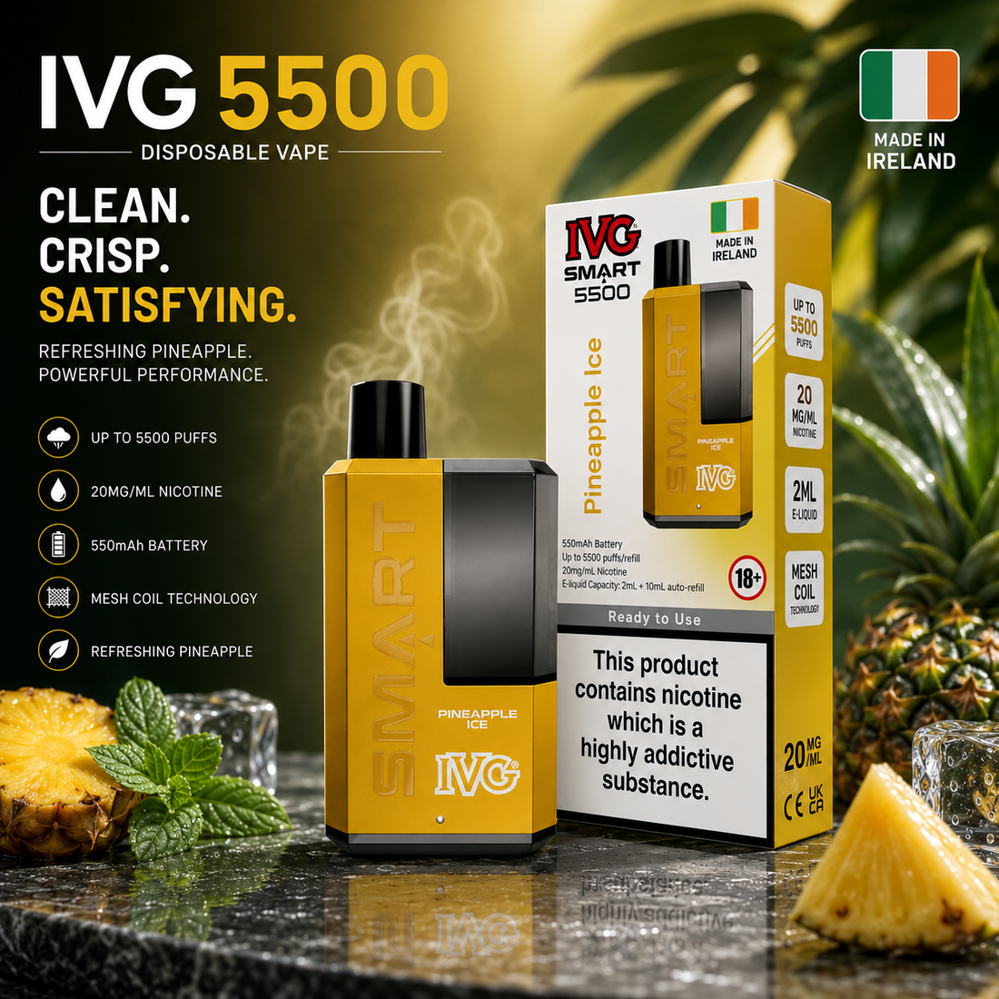 IVG 5500 Disposable Vapes-Pack of 5