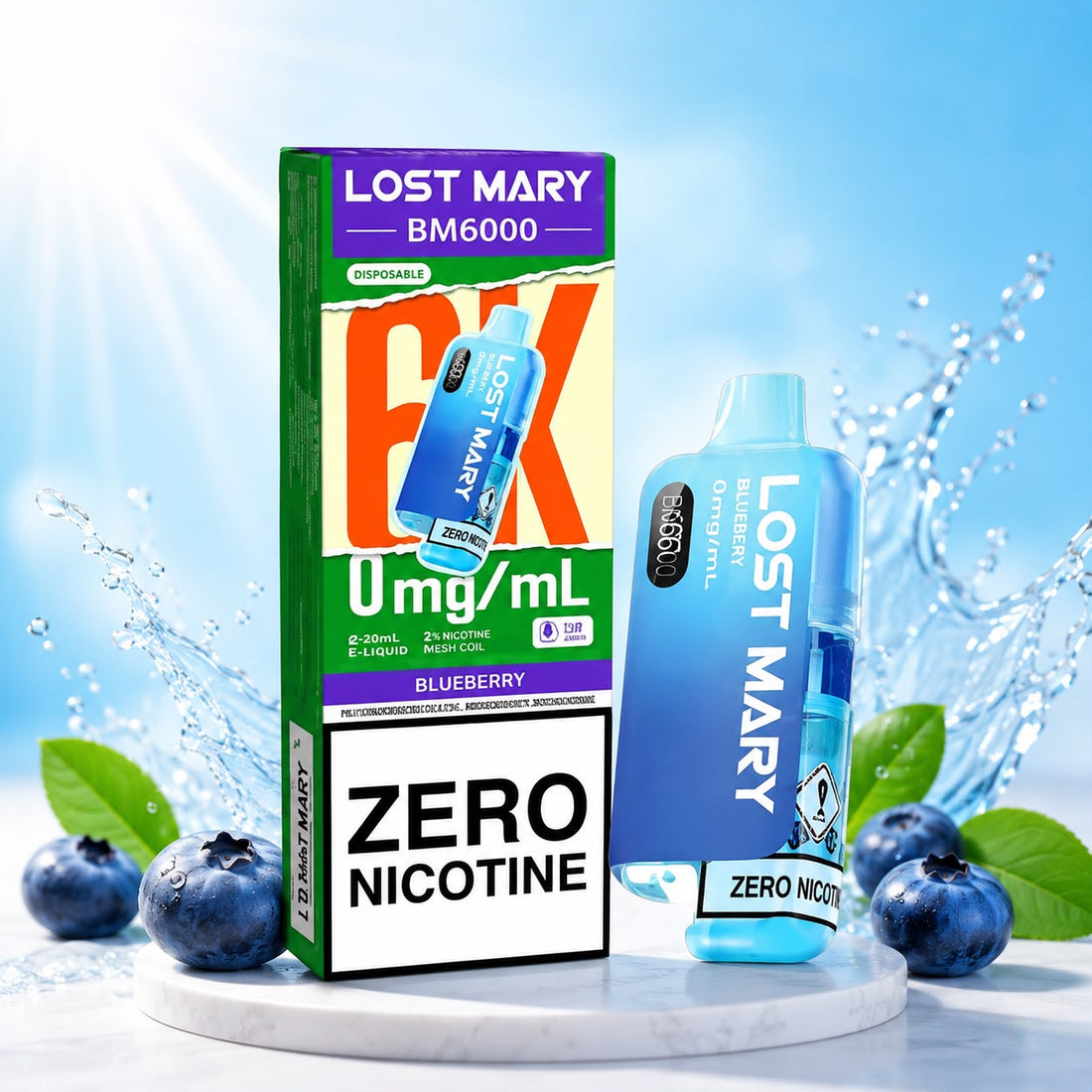 Lost Mary BM6000 zero nicotine  6000 Puff Prefilled Vape Kit – Single kit