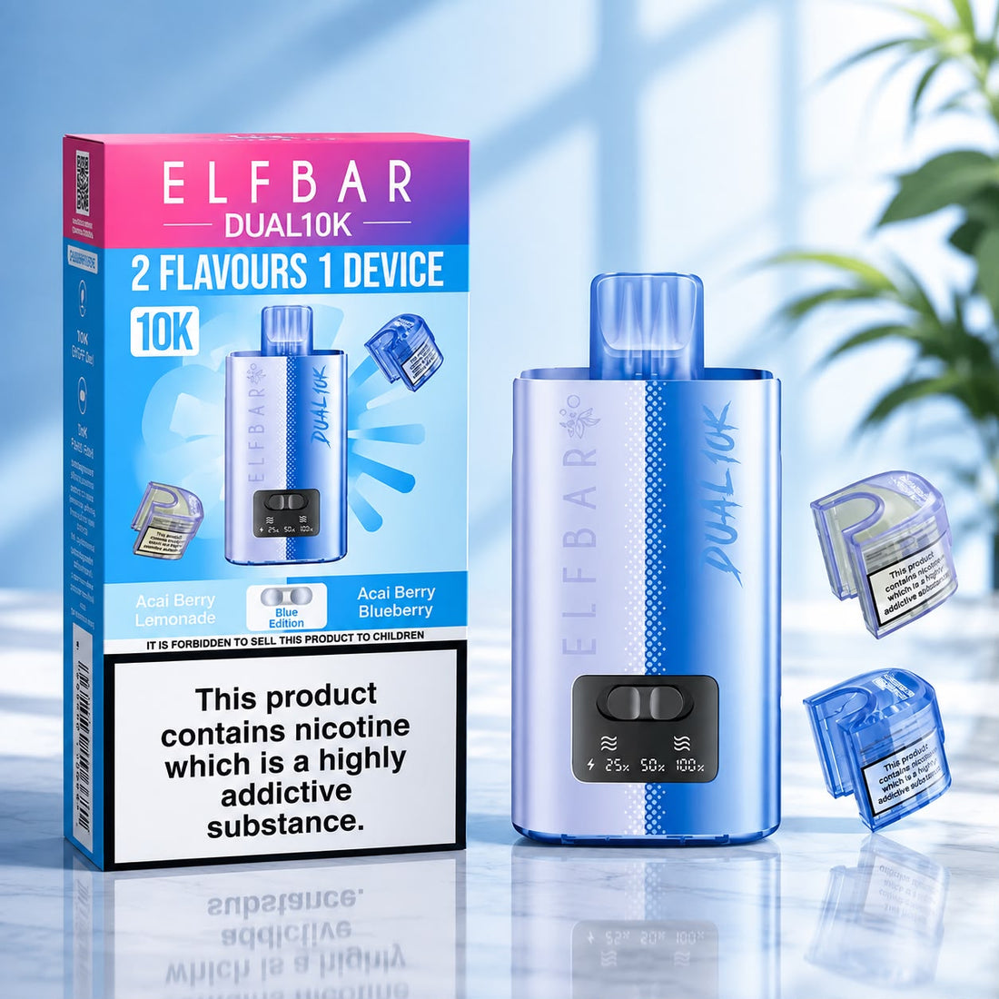 Elf Bar Dual 10K Prefilled Vape Kit - Up to 10,000 Puffs - Pack of 5