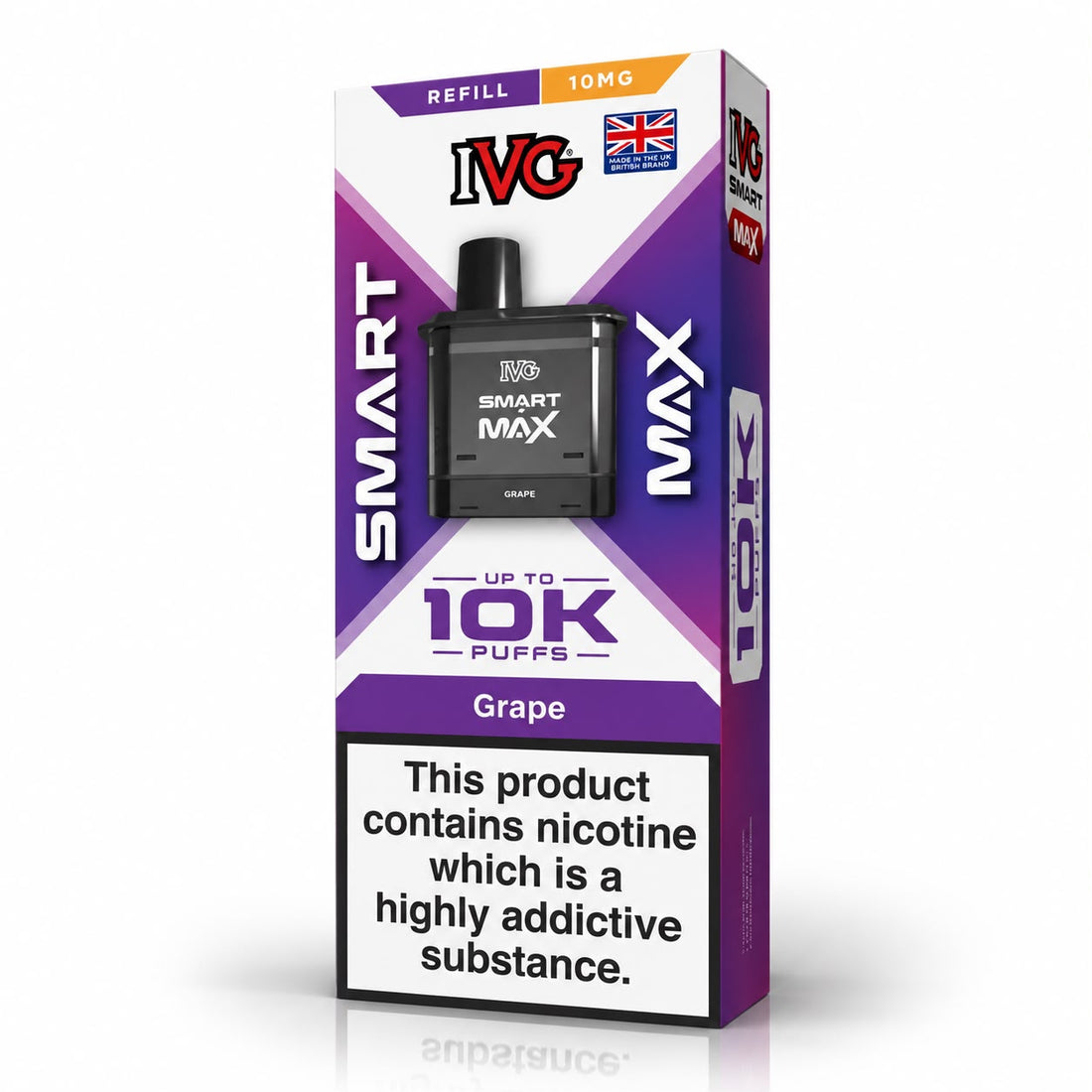 IVG Smart Max 10k Prefilled Replacement Pods 10 MG Less Nicotine- PACK OF 5